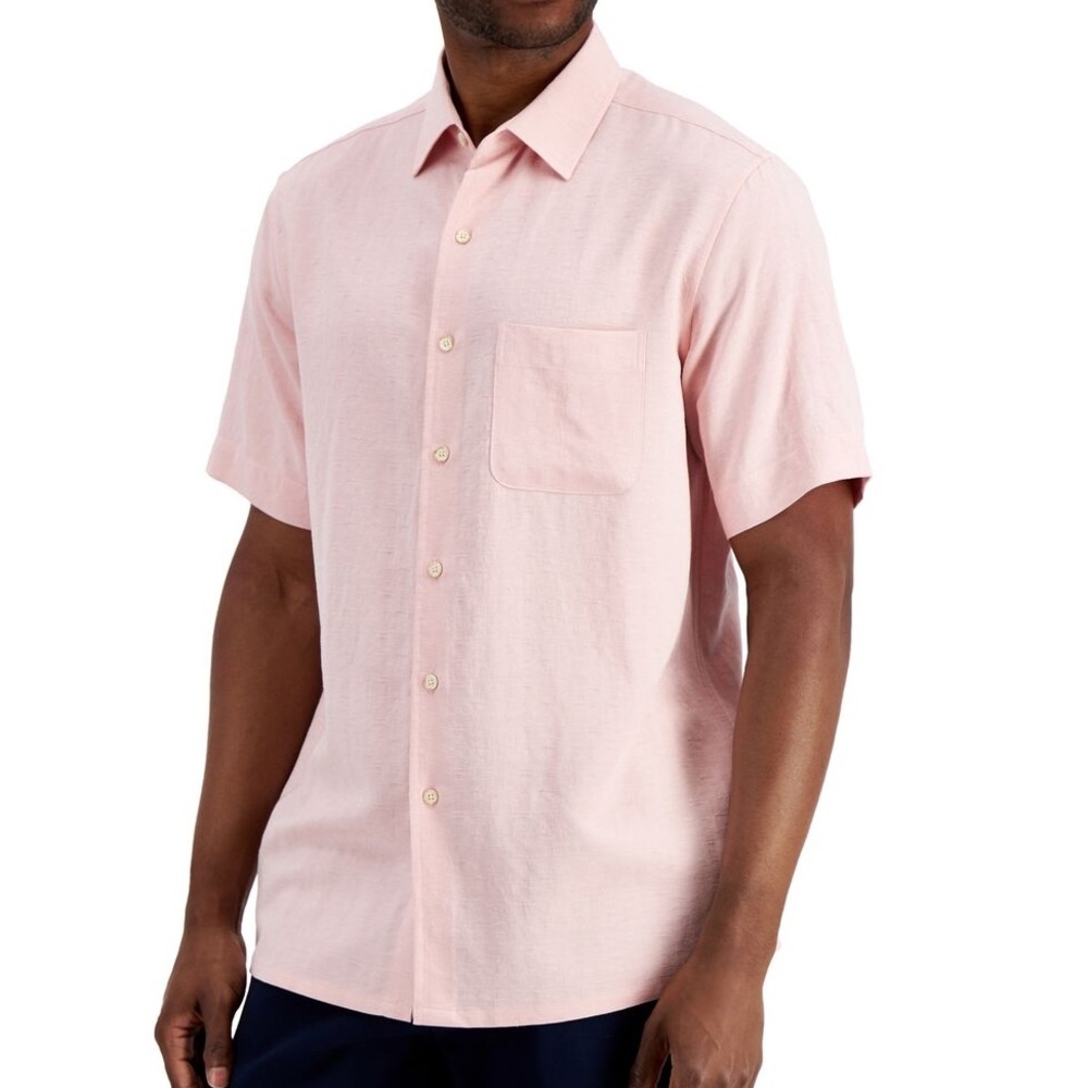 Mens Club Room Silk Blend Textured Button Down Shirt Size S NWT - B5